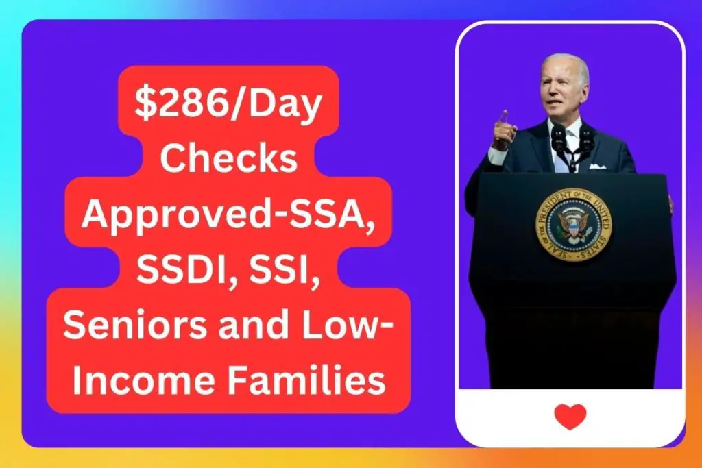 $286/Day Checks Approved in March 2024 Date