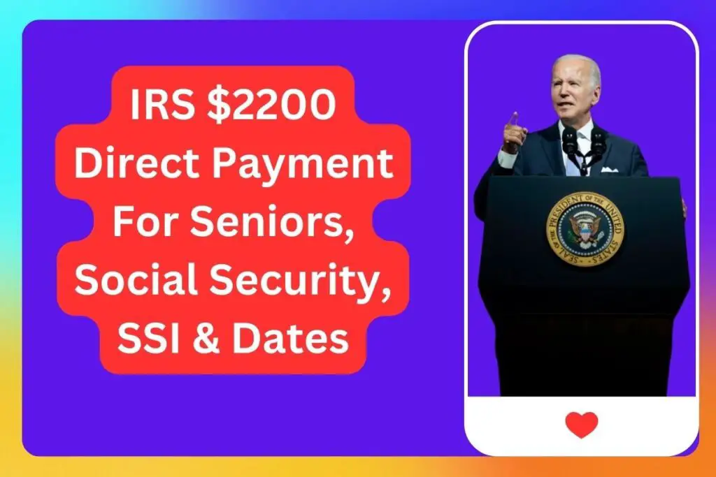 IRS $2200 Direct Payment